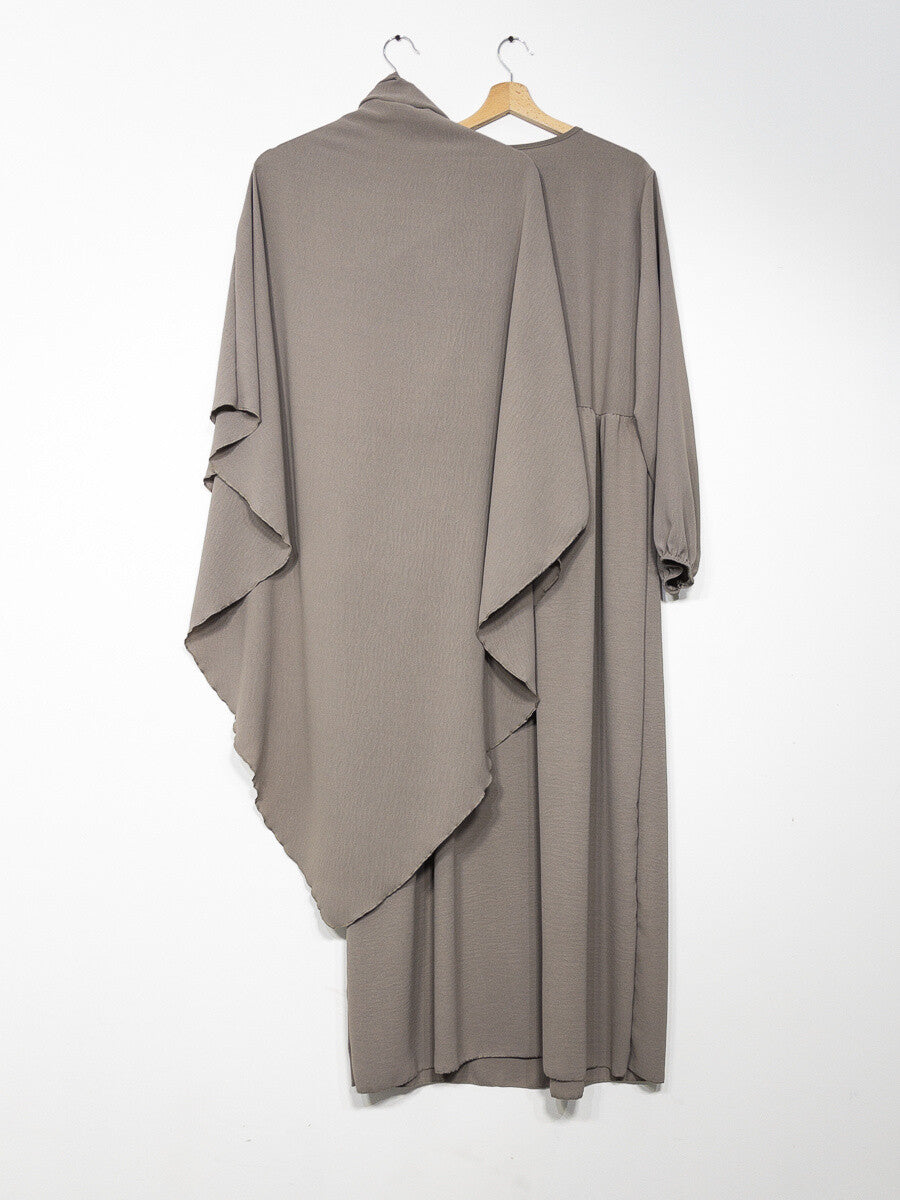 Abaya + Khimar set Taupe