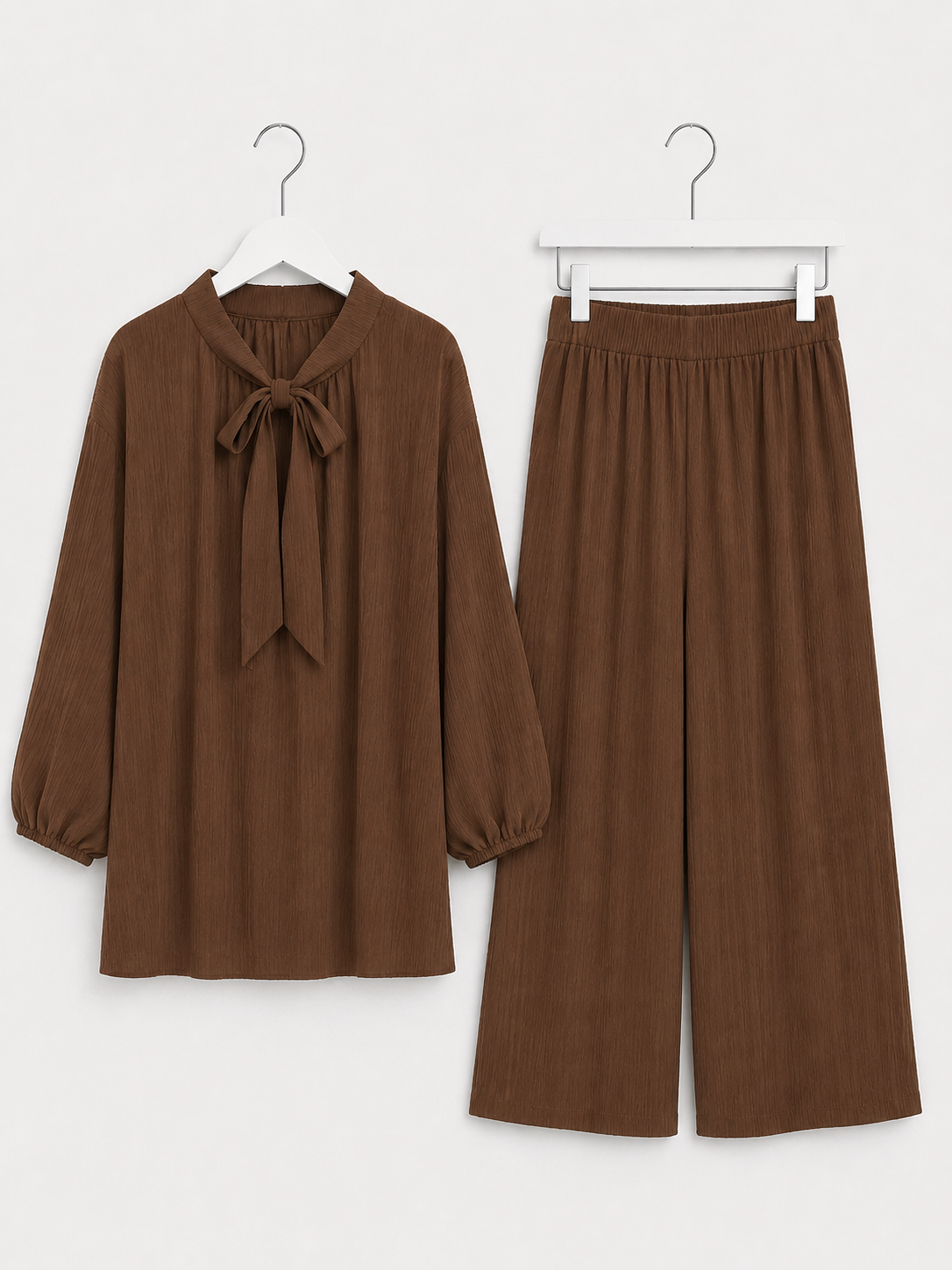 MYRA bow tie coord set *chocolate* preorder
