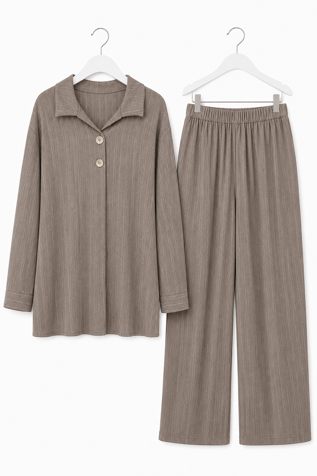 SARA pleated coord set *taupe* preorder