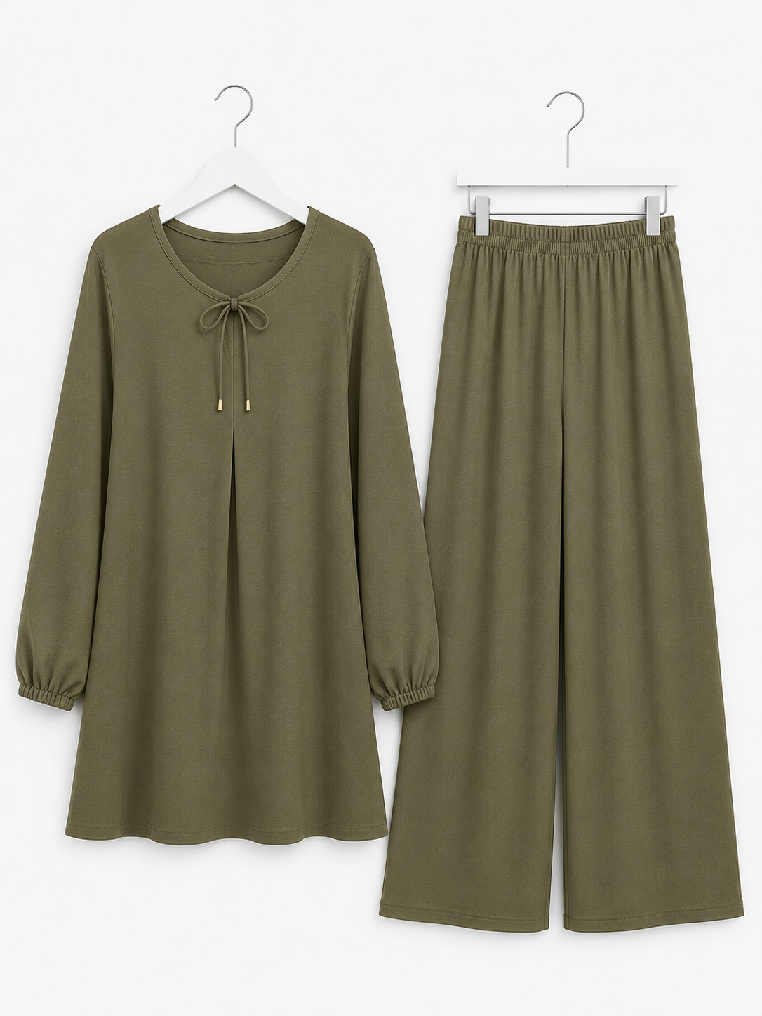 YASMIN longline coord set *khaki*