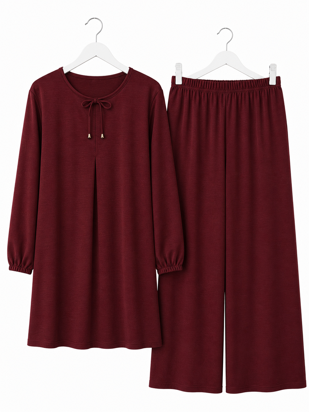 YASMIN longline coord set in cherry