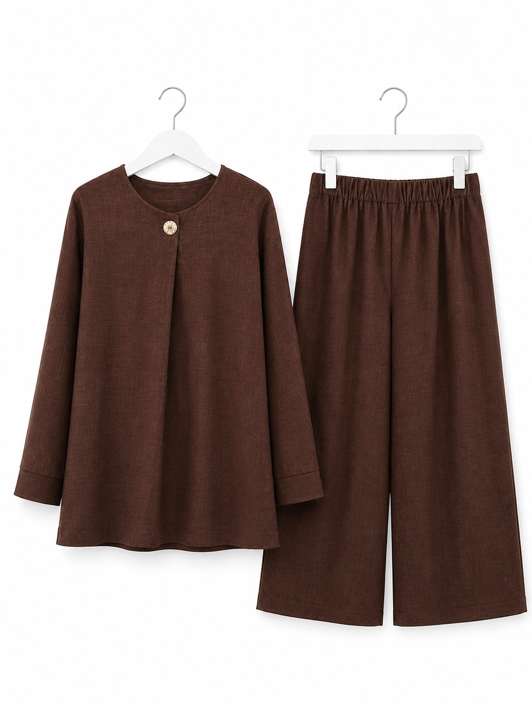 ISRA linen effect coord set *chocolate*