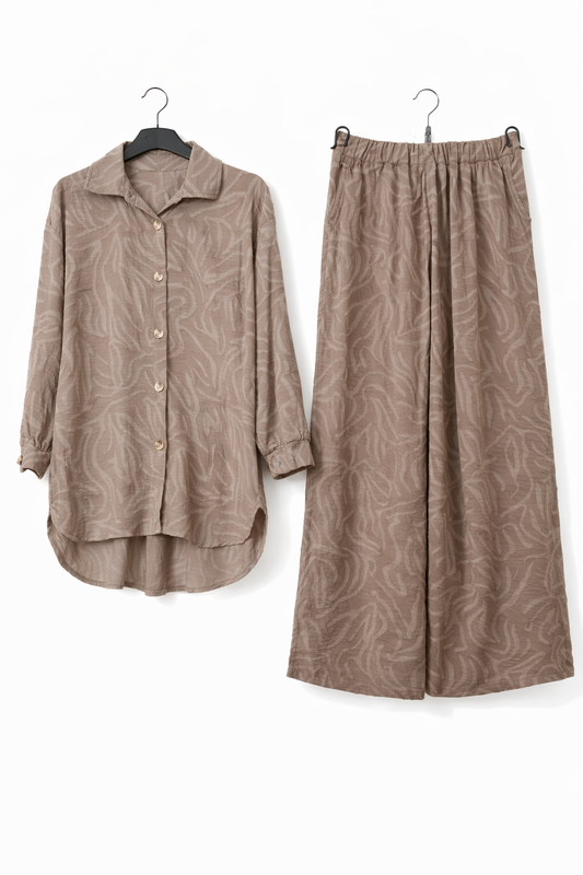 ALIYA patterned set in TAUPE