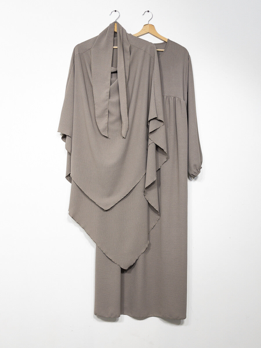Abaya + Khimar set Taupe