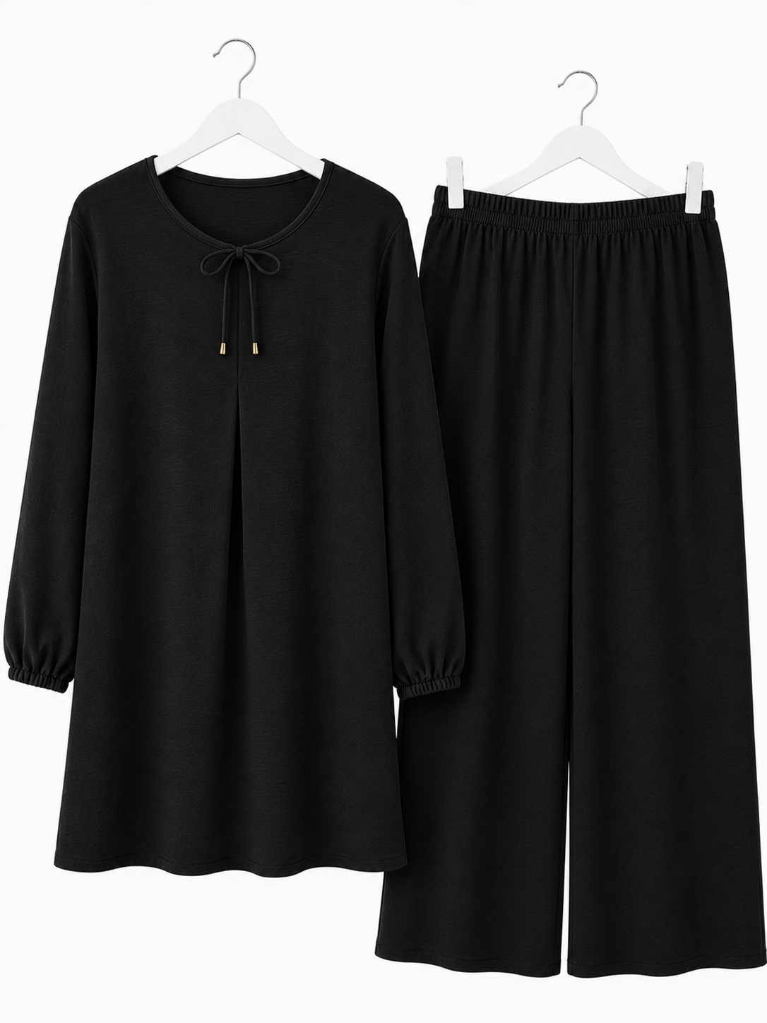 YASMIN longline coord set in black