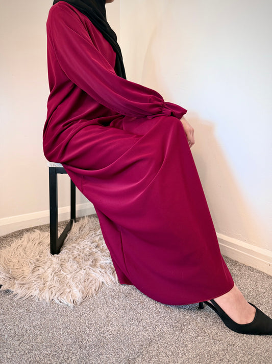 Everyday Tulip Abaya Deep Rose