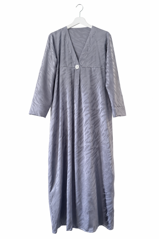 LIYANA patterned abaya GREY