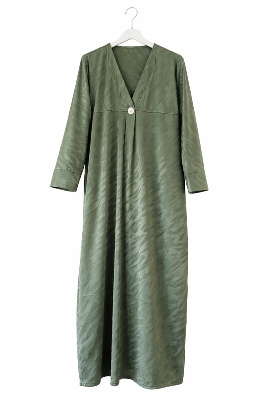 LIYANA patterned abaya SAGE