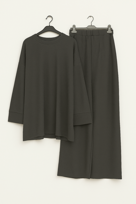 REYA Textured coord *Charcoal*