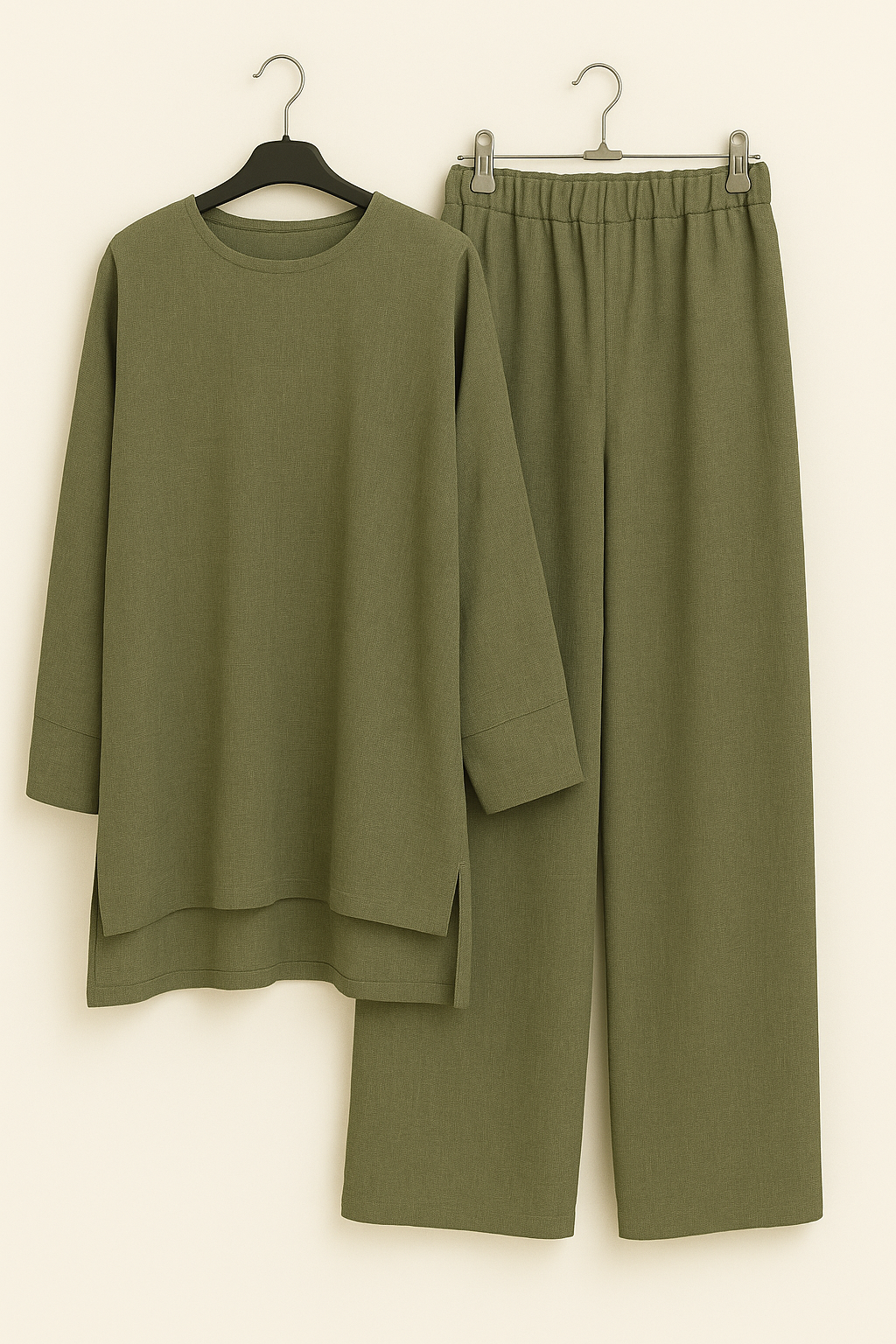 AYLA Textured Coord Set *Khaki*