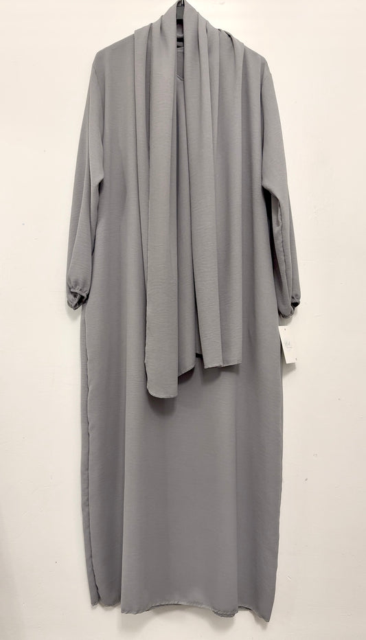 Pocket Salah Abaya Grey
