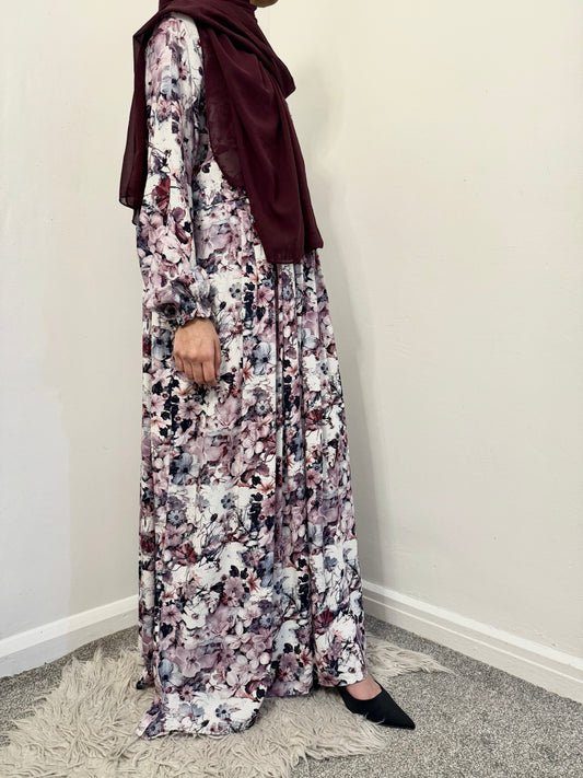 Floral Oversized Dress Mauve