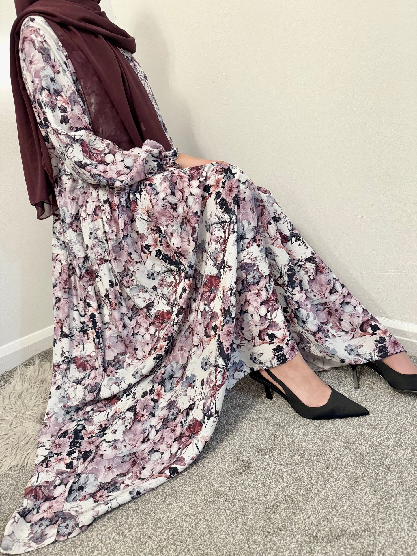 Floral Oversized Dress Mauve