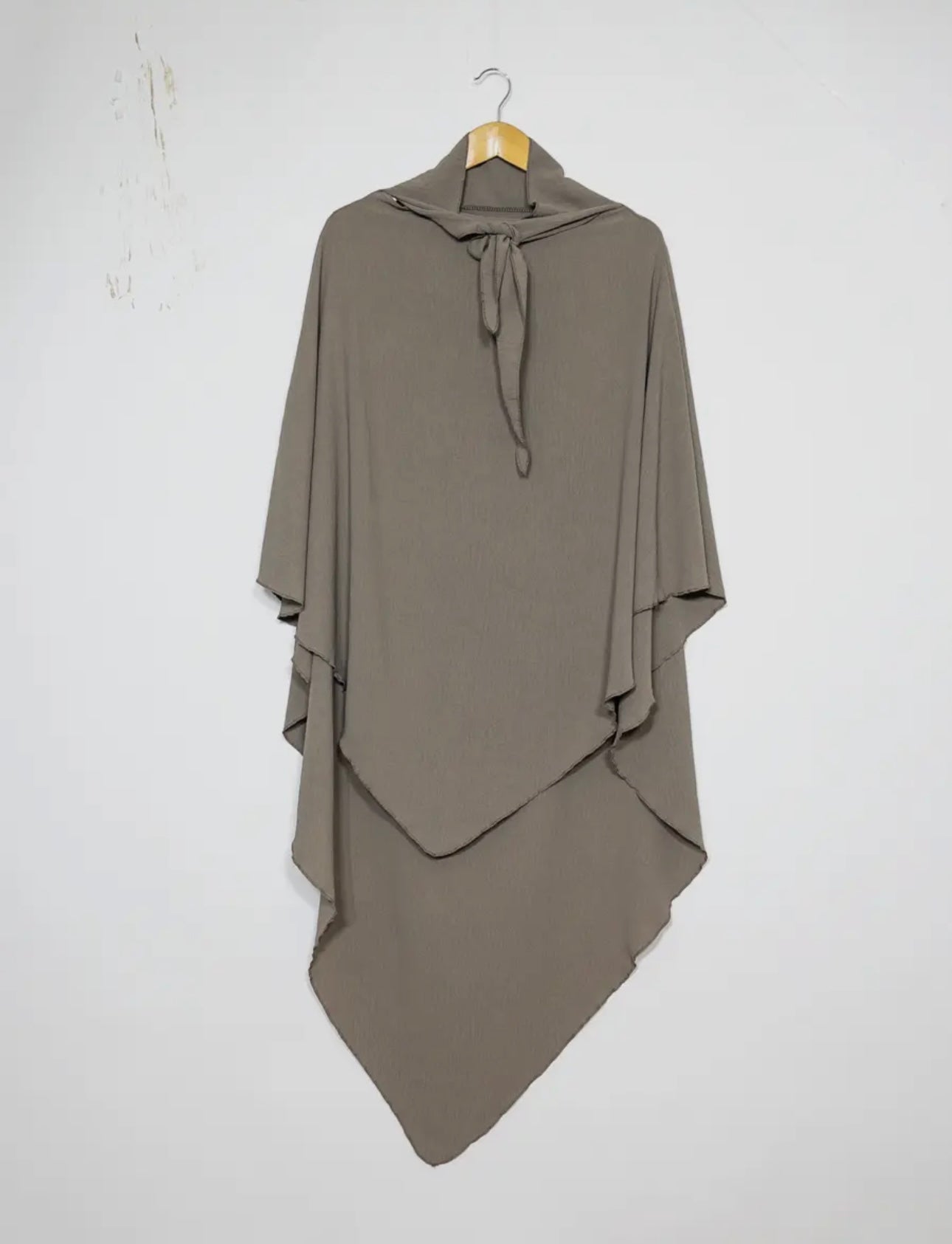 Taupe tie back Khimar